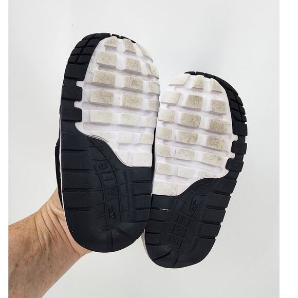 Nike Air Max 1 Easy On  Size 7 Boys Girls Black White - Picture 7 of 7